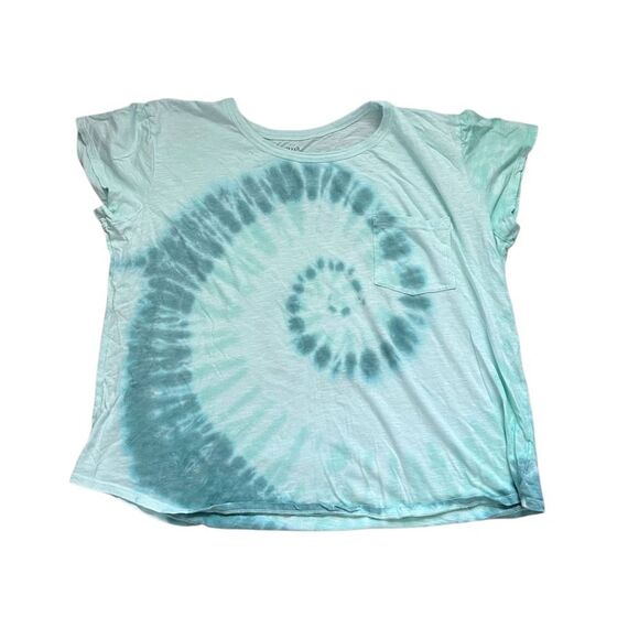 a.n.a. Blue Tie-Dye Short Sleeve Tee - Picture 1 of 4